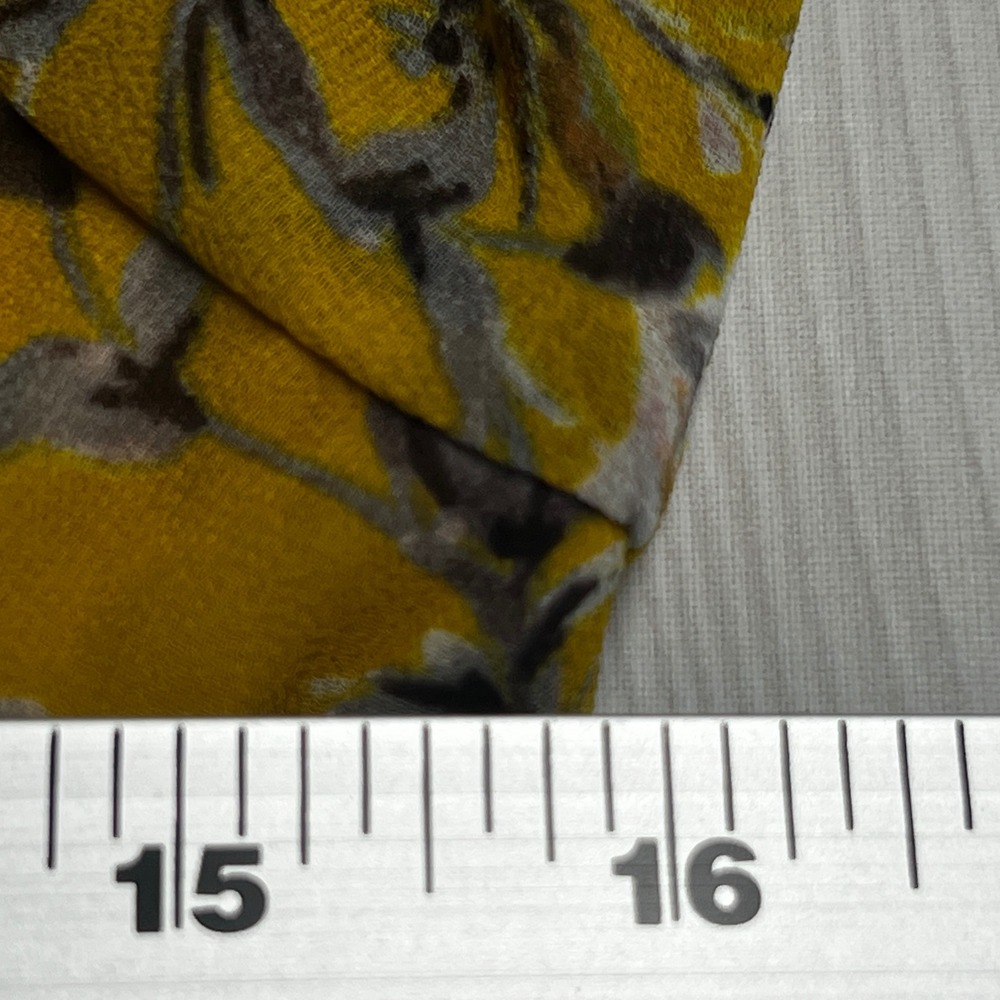 Show Me Your MUMU Floral Mini Dress Womens S Yellow V-Neck Ruffle Tie Waist - Picture 4 of 10